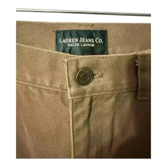 Lauren Ralph Lauren Womens Tan Straight Jeans, Size 12 - Picture 3 of 10